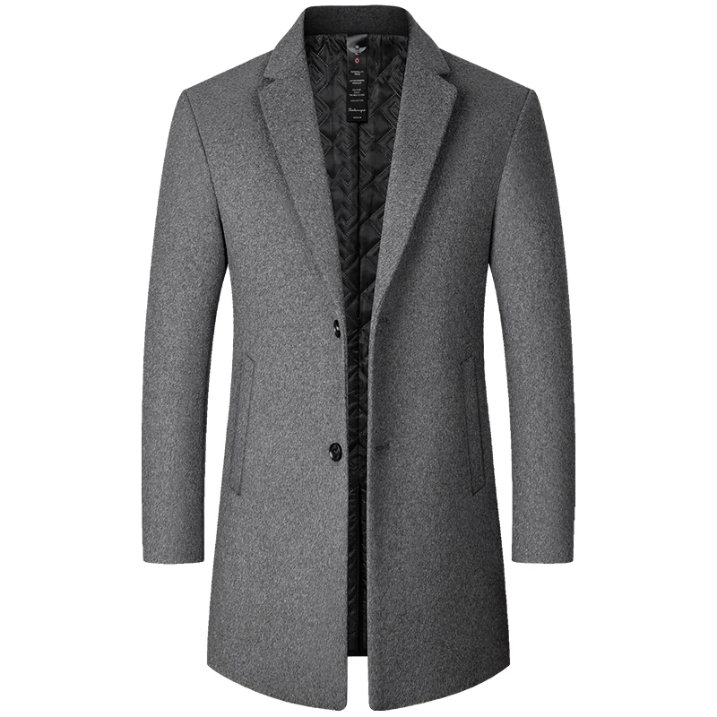 Thoshine Brand Autumn Winter 40% Wool Men Woolen Coats Superior Quality Male Fashion Wool Blend Jackets Outerwear Trench Coat