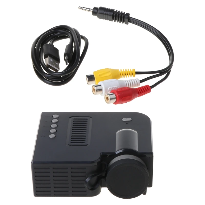 

UC28C Mini Portable Video Projector 16:9 LCD Projector Media Player for Phones Home Theater Cinema Office Supplies W3JB