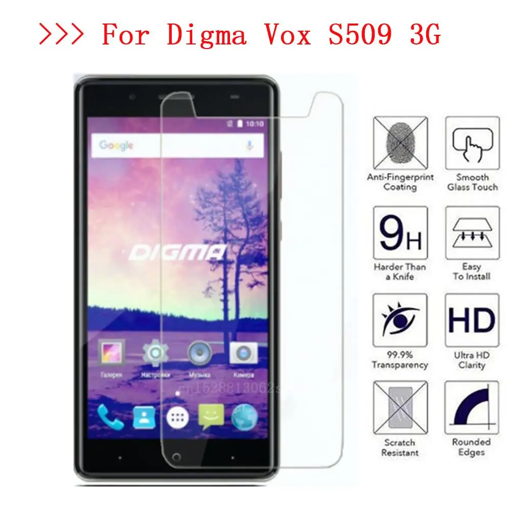 2.5D 0 26 мм ультратонкое закаленное стекло для Digma VOX S509 3G усиленная Защитная пленка