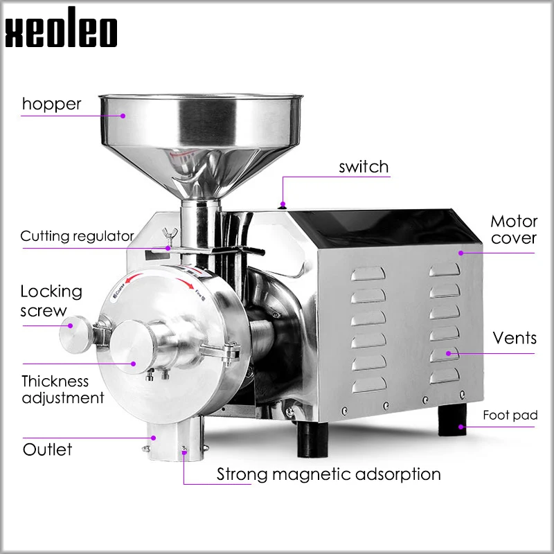 Шлифовальная машина XEOLEO для зерна шлифовальная зерновая 40 кг/ч электрическая