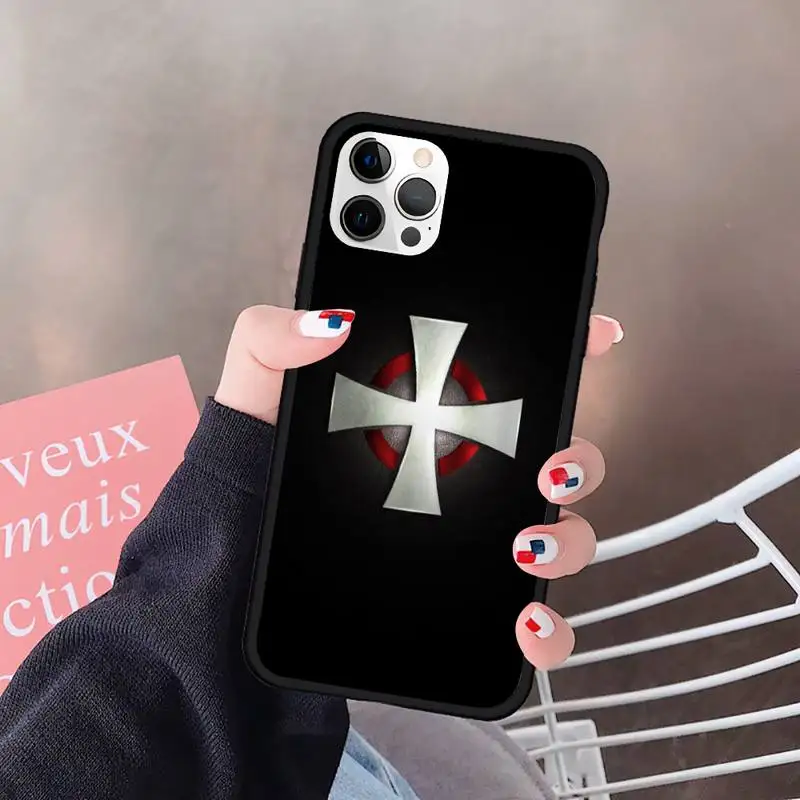 

Knight Templar Phone Case For Iphone Case 5 5S SE 6 6s 7 8 11 12 X Xs Xr Pro Plus Max Mini Cover