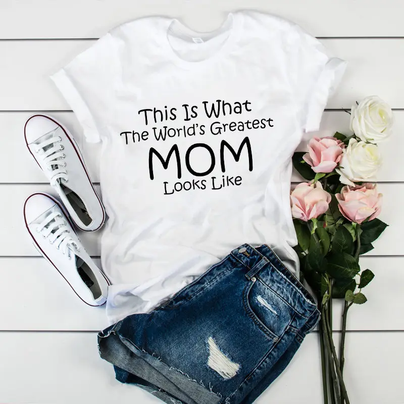 

Mama Leopard Letter Print Mother Clothing Tees Tops Graphic Female Ladies Womens Casual Funny t shirt Gift For Lady T-Shirt