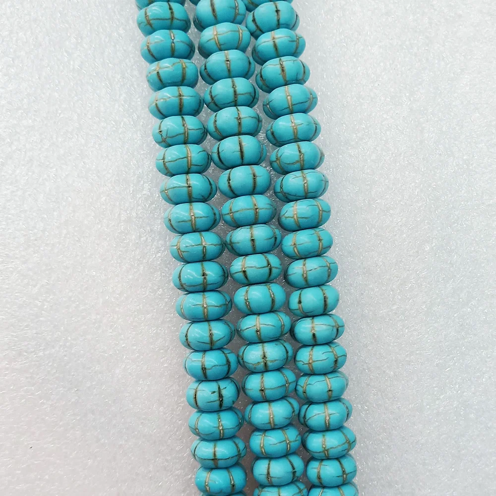 Бусины в форме тыквы из натурального синего камня 8-18 мм полудрагоценные камни