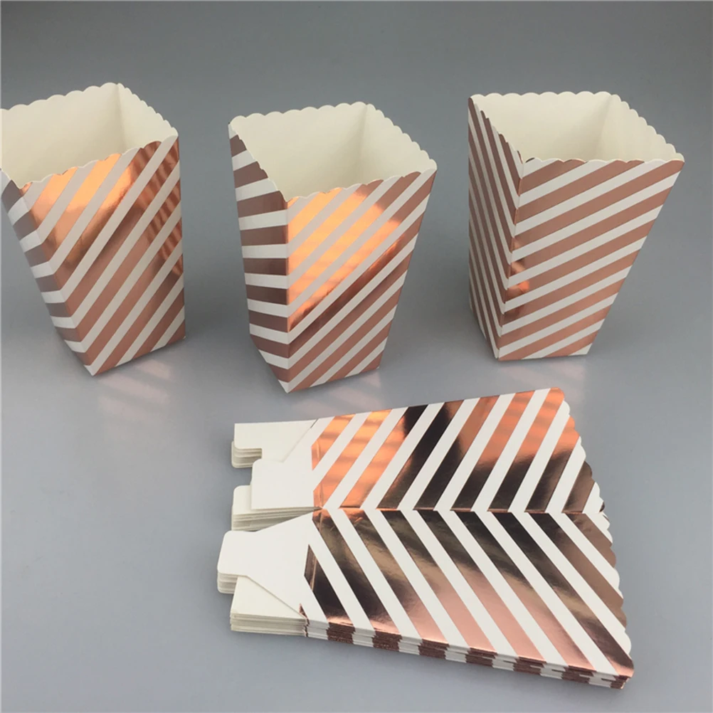 12 шт. бумажные коробки для попкорна чипсы попкорн мешочки принадлежности