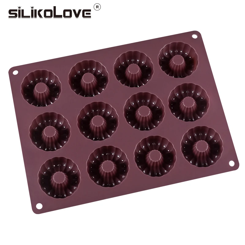 SILIKOLOVE формы для выпечки 12 ячеек Пончик силиконовая форма печенья безопасная