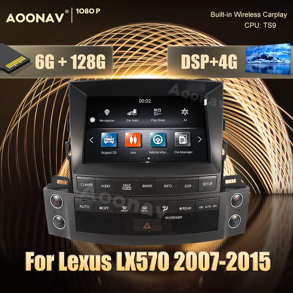 

Автомагнитола 2 din Android 10,0 для Lexus LX570 2007-2015, автомобильное стерео радио, мультимедиа, GPS, видео, аудио, радио, головное устройство