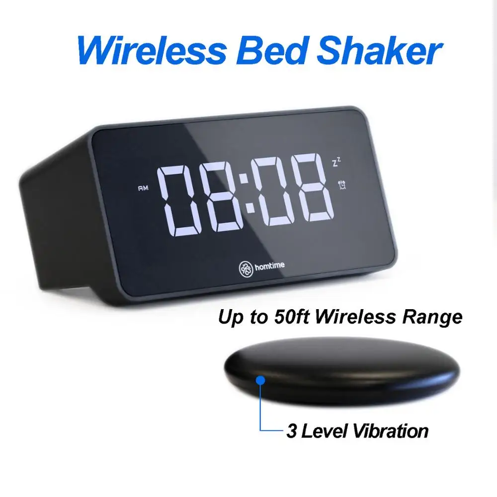 Настольный Будильник Homtime V2 приглушаемый школьный шейкер с USB-зарядкой и