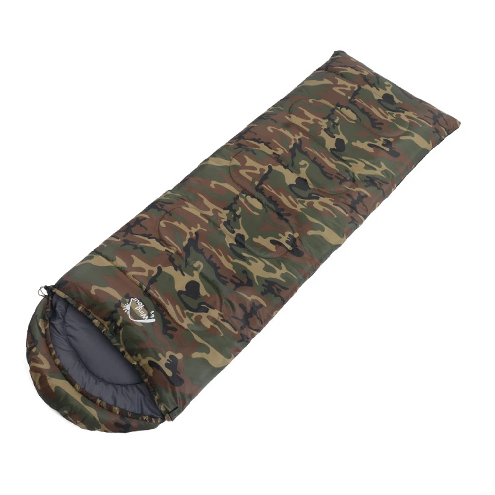 Camouflage Ветряной Тур спальный мешок Кемпинг Конверт спальный мешок тепловой Взрослый зимний спальный мешок Открытый путешествия водонепроницаемый спальный мешок - Цвет: Camouflage
