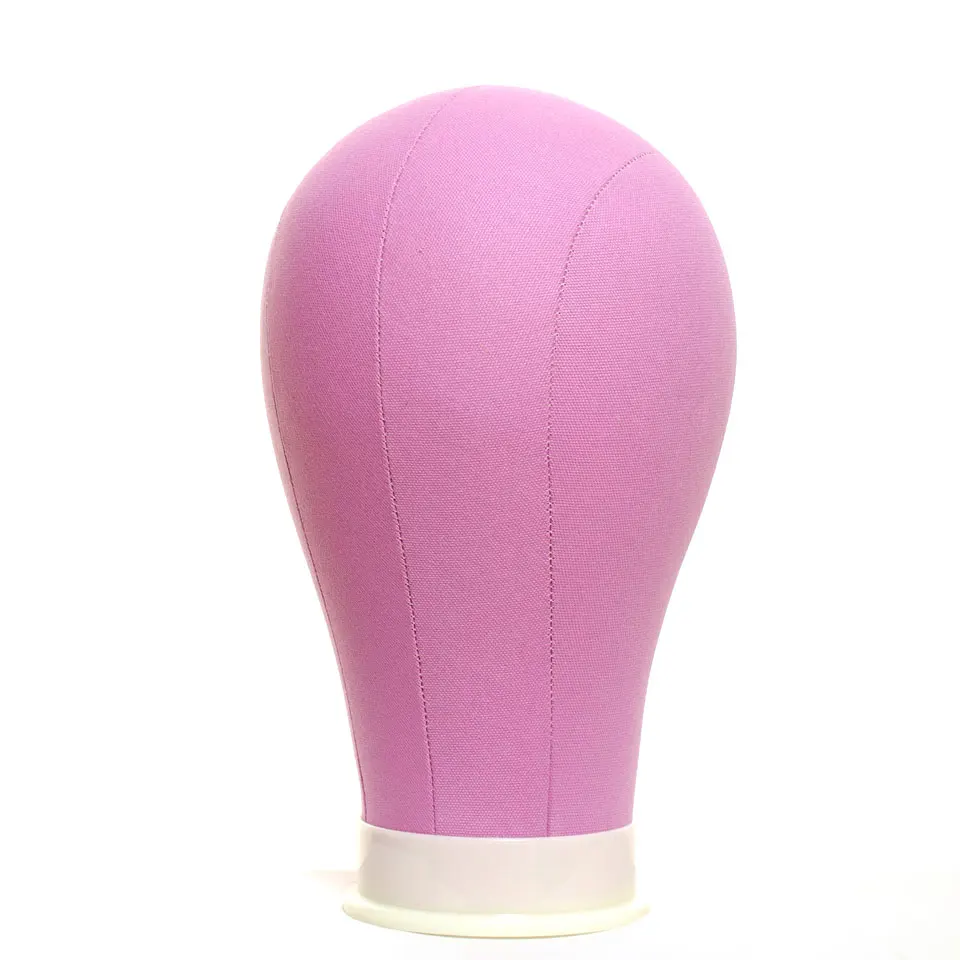 Pink 22 2" /23" красочные холст парик Стенд Манекен головной парик держатель манекен голова волосы вешалка манекен голова для париков - Цвет: Pink 22