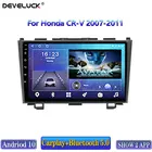 Автомагнитола Develuck 2 Din Android 10 для Honda CR-V 3 RE CRV 2007 - 2011 мультимедийный видеоплеер навигация GPS DSP стерео AM DVD