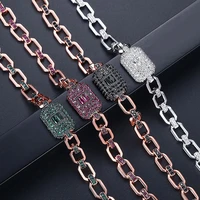 funmode fashion design multicolor cubic zircon punk charm bracelets women bracelets accessories pulsera wholesale fb135