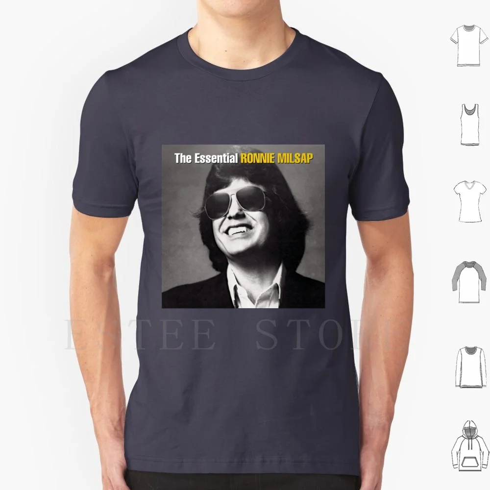 

The Essential Ronnie Milsap Мужская хлопковая футболка 6Xl The Essential Ronnie Milsap