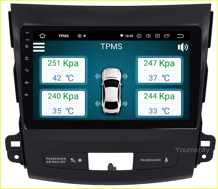 9 дюймов Android 9,0 Восьмиядерный 2 грамма 32 ГРОМ автомобильный dvd-плеер для Mitsubishi Outlander 2006-2013 радио gps Навигация BT wifi Навител