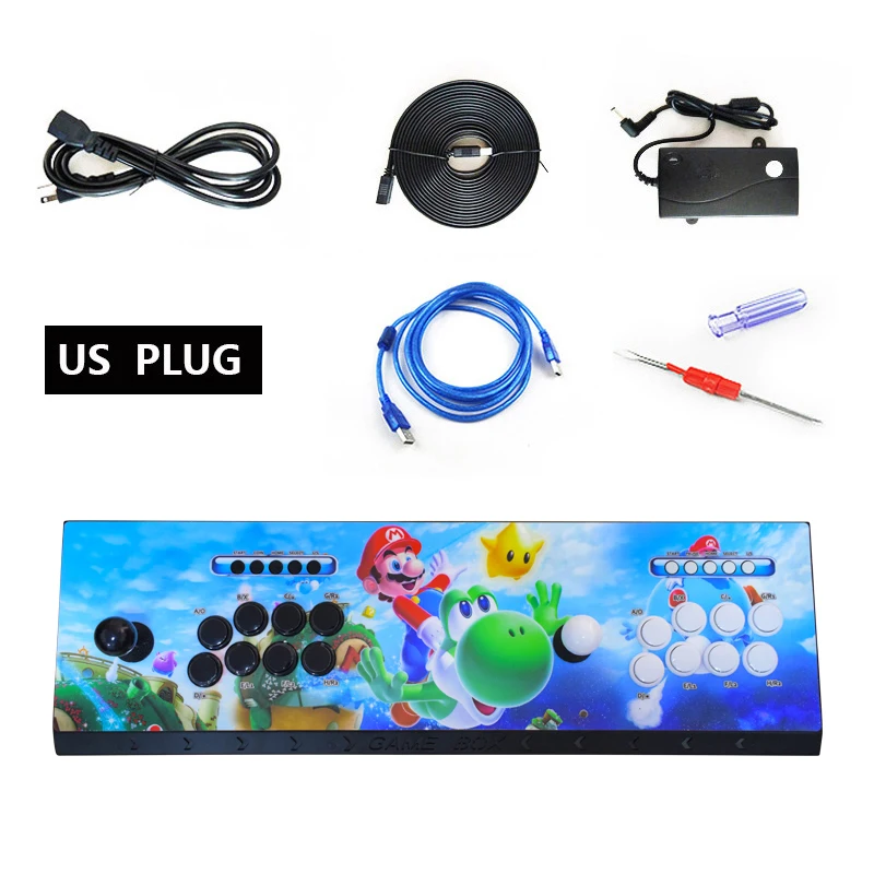 Style 3 US PLUG IYO Pandora Box 3D аркадная коробка 2448 в 1 Wifi версия без задержки джойстик светильник кнопки PCB контроллер Ретро аркадная консоль - Цвет: Style 3 US PLUG