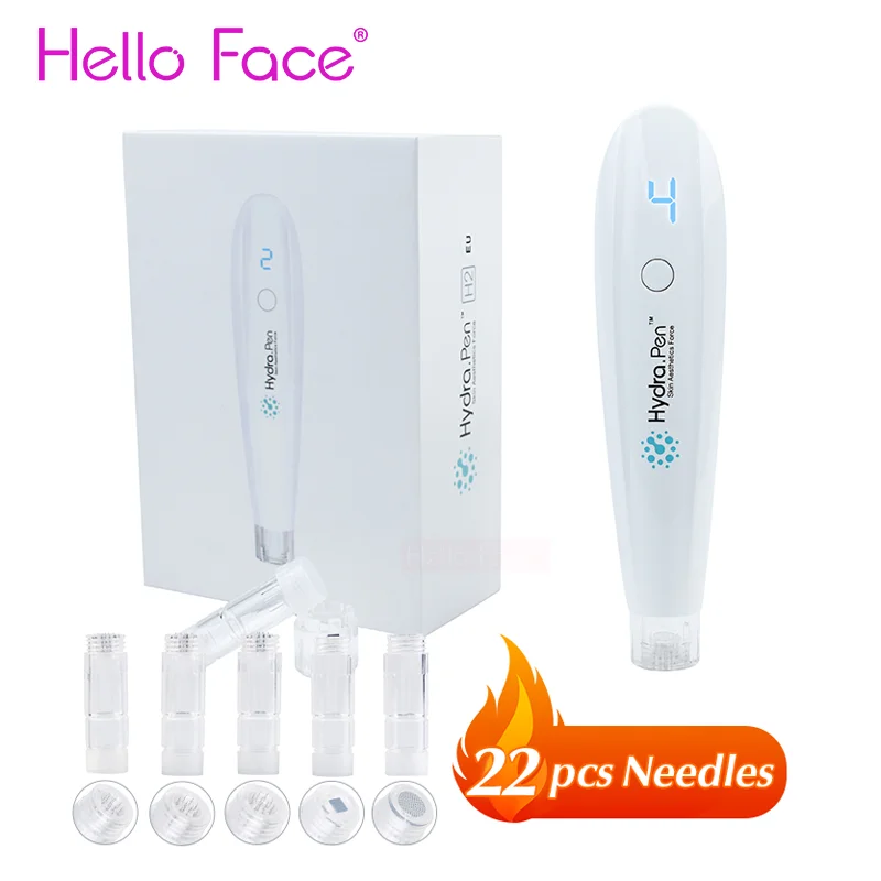 Wireless Hydra Pen H2 With 22 pcs Cartridges Professional Microneedling Pen Automatic Derma Stamp Pen Aesthetic Equipmet