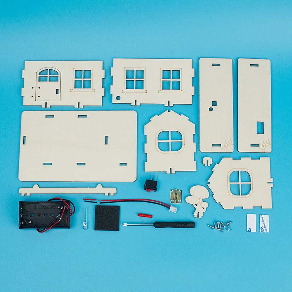 Сборная детская модель сделай сам с светильник кой деревянная кабина Обучающие