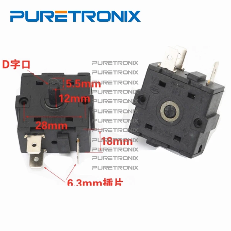 

2 шт., переключатель 25T125 PA66 16A, 3 булавки 32*32*18 мм