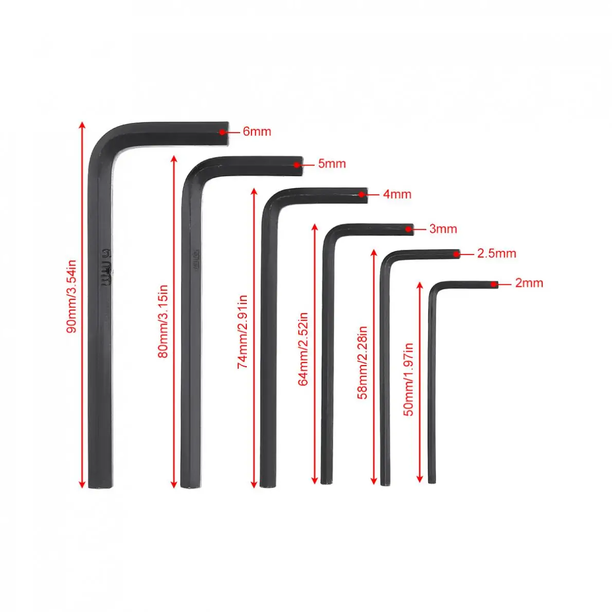 Набор шестигранных ключей 6 шт. комплект инструментов для ремонта велосипедов 2-6