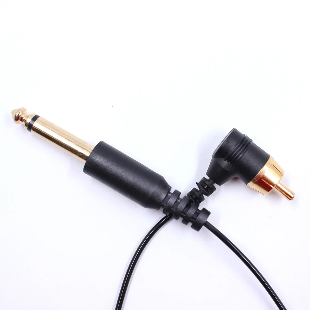 

2pcs Tattoo Machine Clip Cord 6.35 RCA/6.5 -3.5 DC Cable Tattoo Gun Soft Copper Wire For Conversion Tattoo Power Supplies