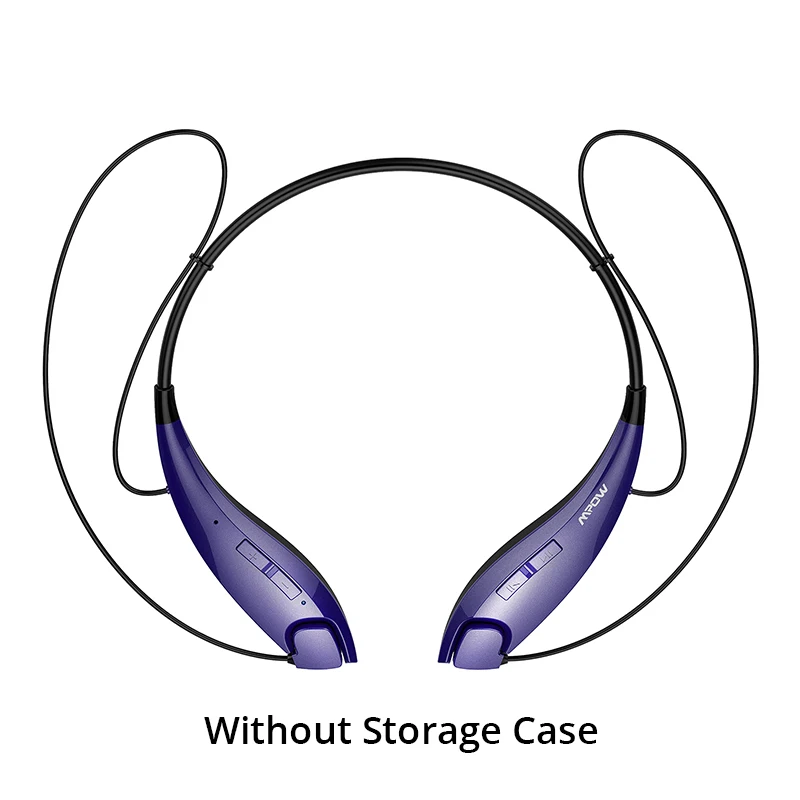 Mpow Jaws, беспроводные наушники, Bluetooth наушники, на шею, с завязками, стильные наушники, гарнитура, вызов для iPhone, Xiaomi, huawei, смартфон - Цвет: Purple Without Case