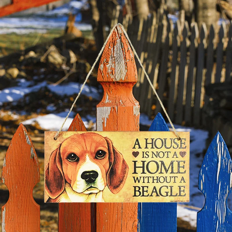 

1Pc Rectangular Wooden Pet Tag Dog Wooden Plaque Pendant Dog Tags Animal Sign Plaques Rustic Wall Decor Home Decoration