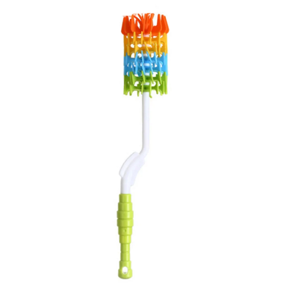 Silicone bottlebrush MSJO очиститель для бутылочек, кухонный скруббер для кормления молока, детский чистящий инструмент, съемная кухонная силиконовая щетка для чистки детских бутылочек - Цвет: Silicone bottlebrush