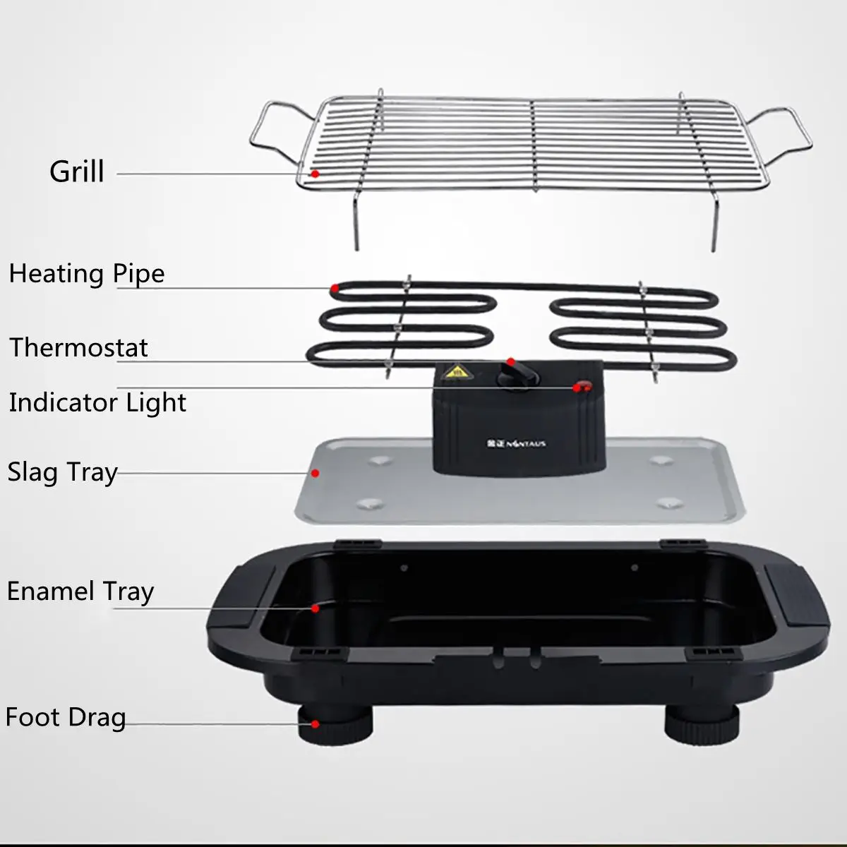 

Electric Grills & Electric Griddles BBQ Grill Household Kitchen Appliances Barbecue Machine Non-stick Smokeless Grilled Meat Pan