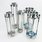 Длинный стильный 4 дюйма (102 мм) OD119 высококачественный стеклянный диоптр из нержавеющей стали 375, длина 304 мм