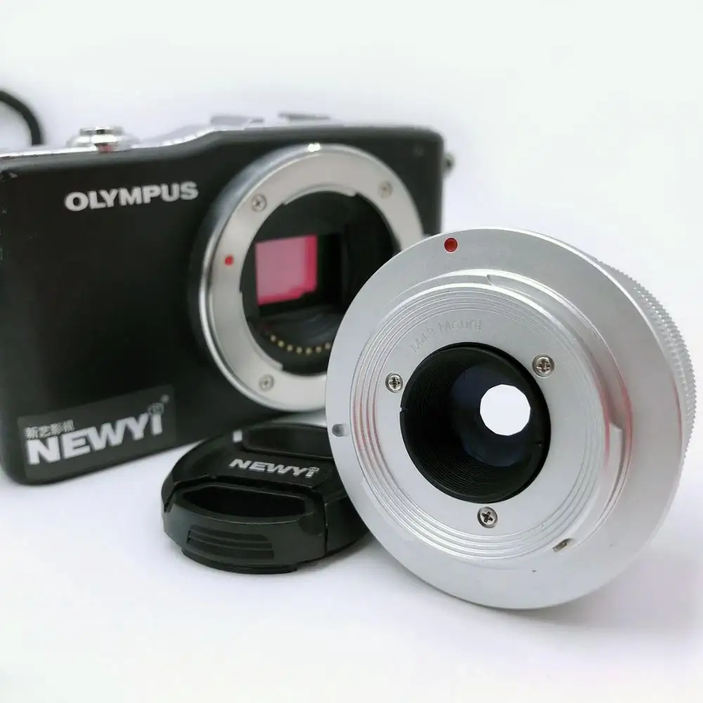 Крепление Newyi для объектива Micro 4/3 M4/3 M43 35 мм F1.6 из серебристого металла Olympus Panasonic |