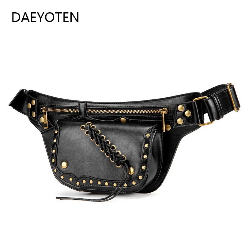 Нагрудная сумка DAEYOTEN в готическом стиле для женщин ретро поясная сумочка с