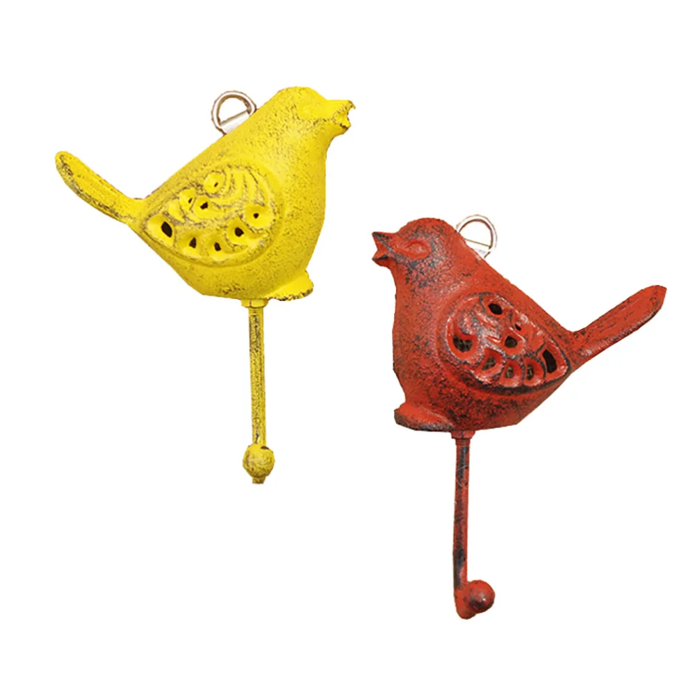 

2 Pcs Decorative Towel Hooks Bag Hooks Cartoon Wall Hooks Iron Wall Decorations