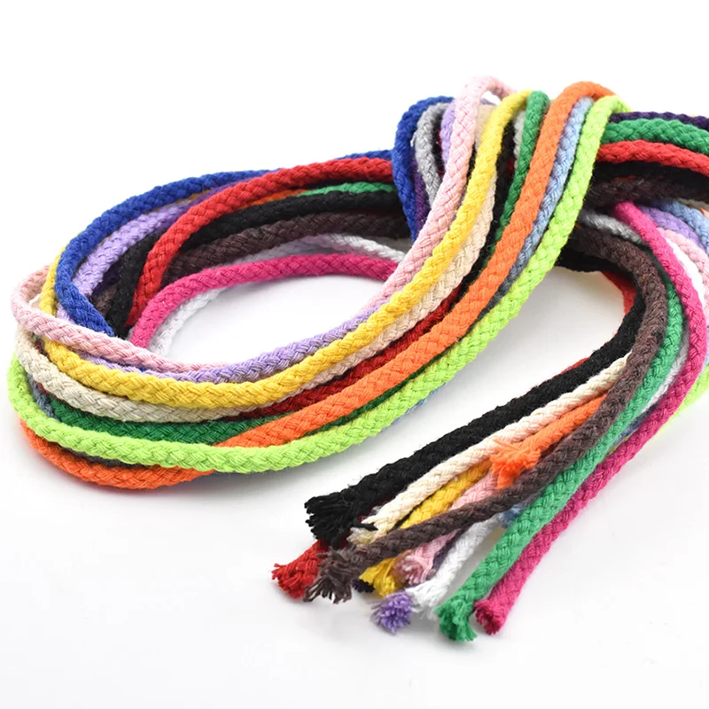 5 мм веревка из хлопка декоративная витая для украшения ручной работы шнур