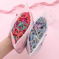 50pcsset candy colors basic elastic girls cute hair bands ponytail holder durable rubber band solid fashion hair accessories