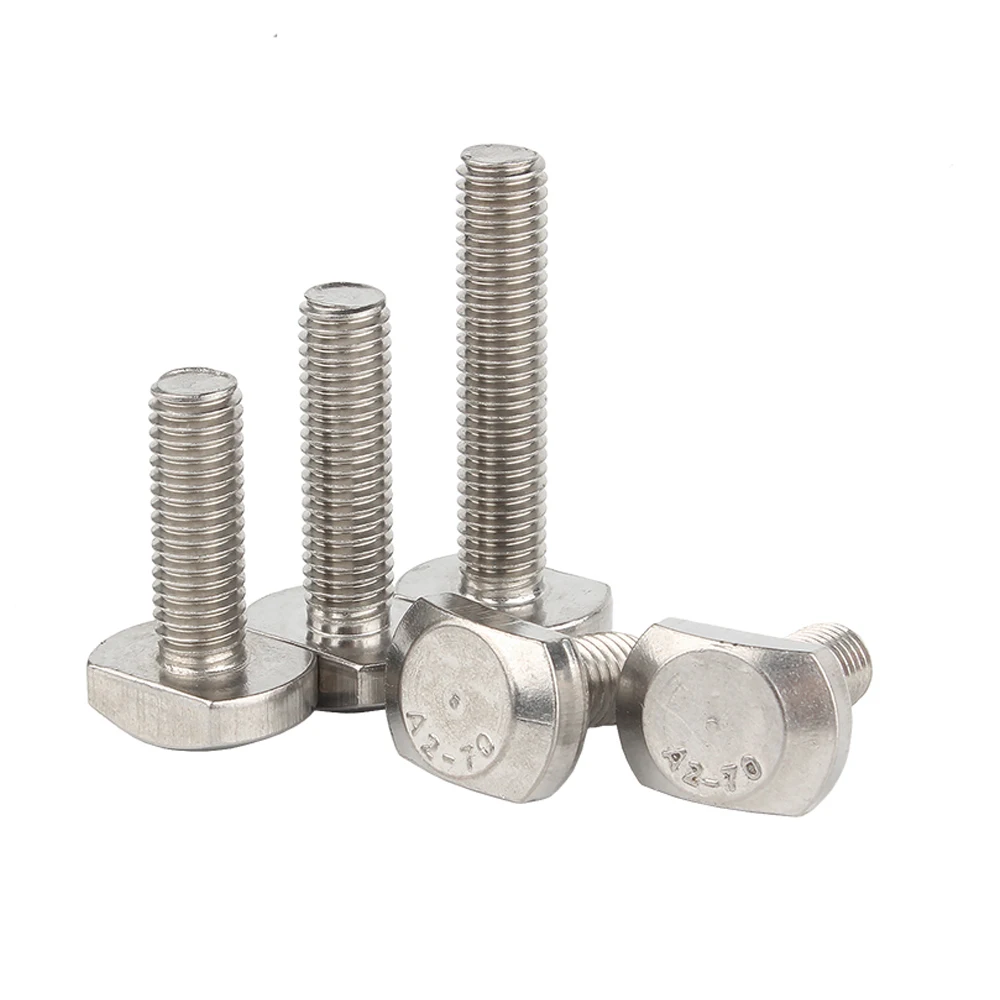 Hammer T Head Bolt Aluminum Connector Screws For 20/30/40/45 Profiles 304 Stainless Steel M5 M6 M8 M10 M12 M14 M16 M20 | Обустройство