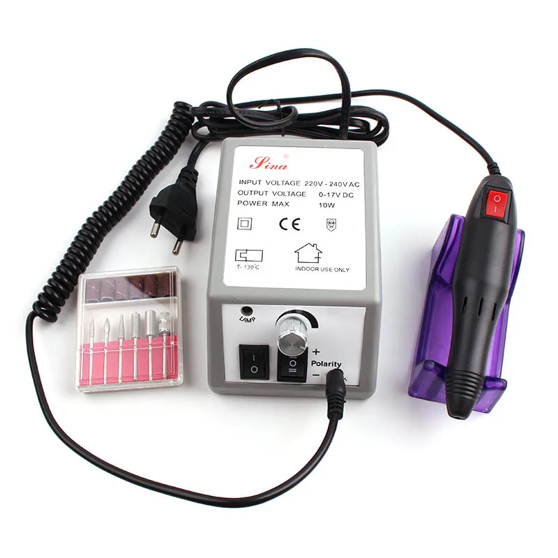gray 20000RPM 6 цветов, 35000 об/мин, электрическая дрель для ногтей, аппарат для маникюра, педикюра, пилка для ногтей, инструменты, сверло для полировки, наборы инструментов - Цвет: gray 20000RPM