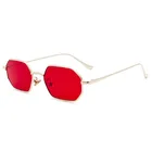 Солнцезащитные очки унисекс, квадратные, в металлической оправе, с защитой UV400