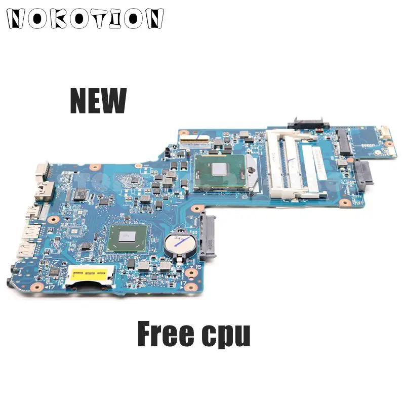 NOKOTION новая H000052730 основная плата для Toshiba Satellite C850 C855 L850 L855 материнская плата для ноутбука HM70 DDR3 Бесплатный процессор