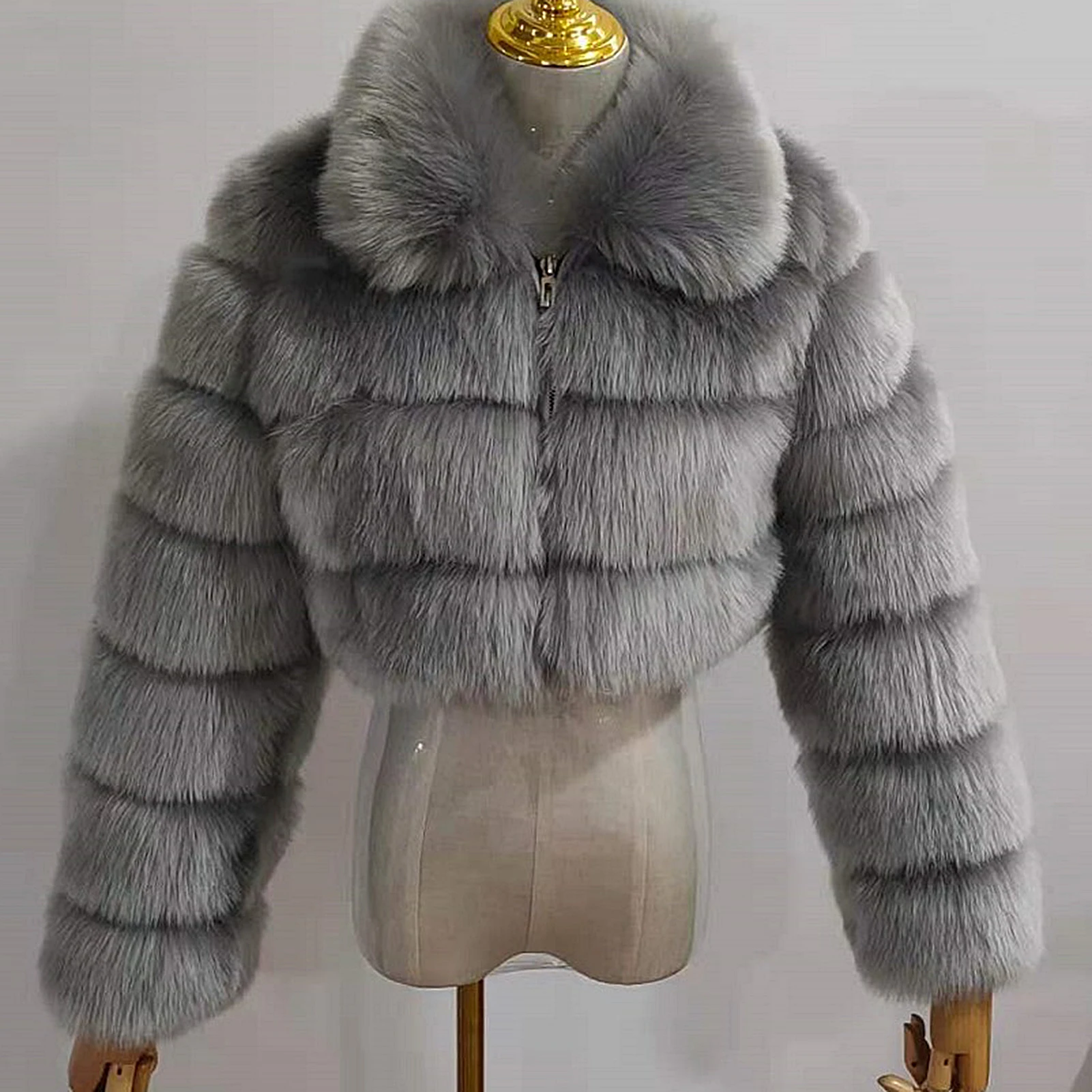 

S-2XL Mink Coats Women 2020 Winter Top Fashion Pink Faux Fur Coat Elegant Thick Warm Outerwear Fake Fur Jacket Chaquetas Mujer