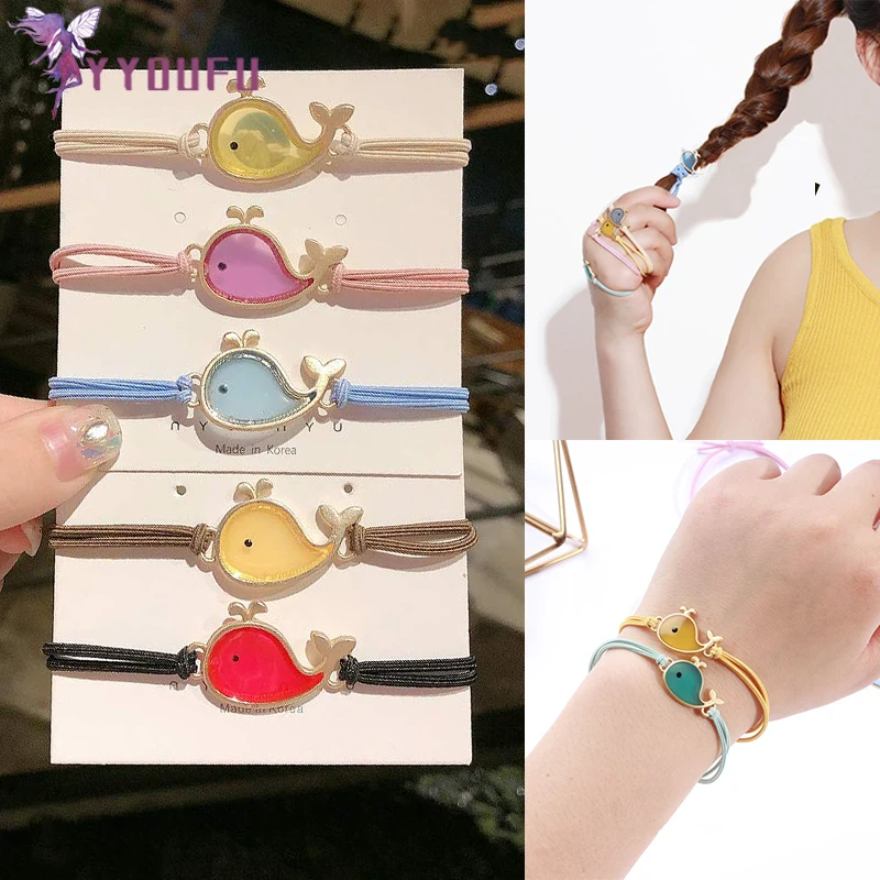 YYOUFU новый мультфильм Корея маленький свежий КИТ головы Веревка хвост держатель