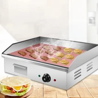 3000W Commercial Electric Grill Flat Pan Desktop Griddle Teppanyaki Large Capacity Stainless Steel Electric Griddle Machine