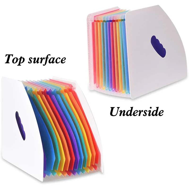 

Expanding File Holder Folder Standing A4 Vertical File Organizer Magazine Basket Desktop 13 Pockets File Holder