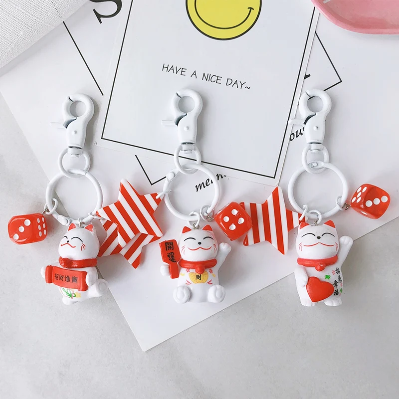 Керамика Plutus брелок с котом милые изображением из мультфильма Lucky Cat