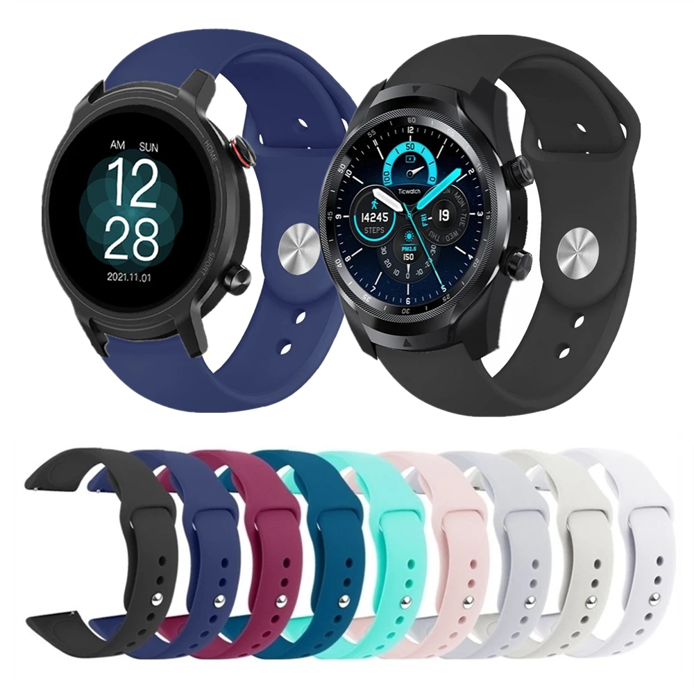 Силиконовый ремешок для TicWatch Pro 3 ProX GTX спортивные ремешки Ticwatch E3 E 2 S2