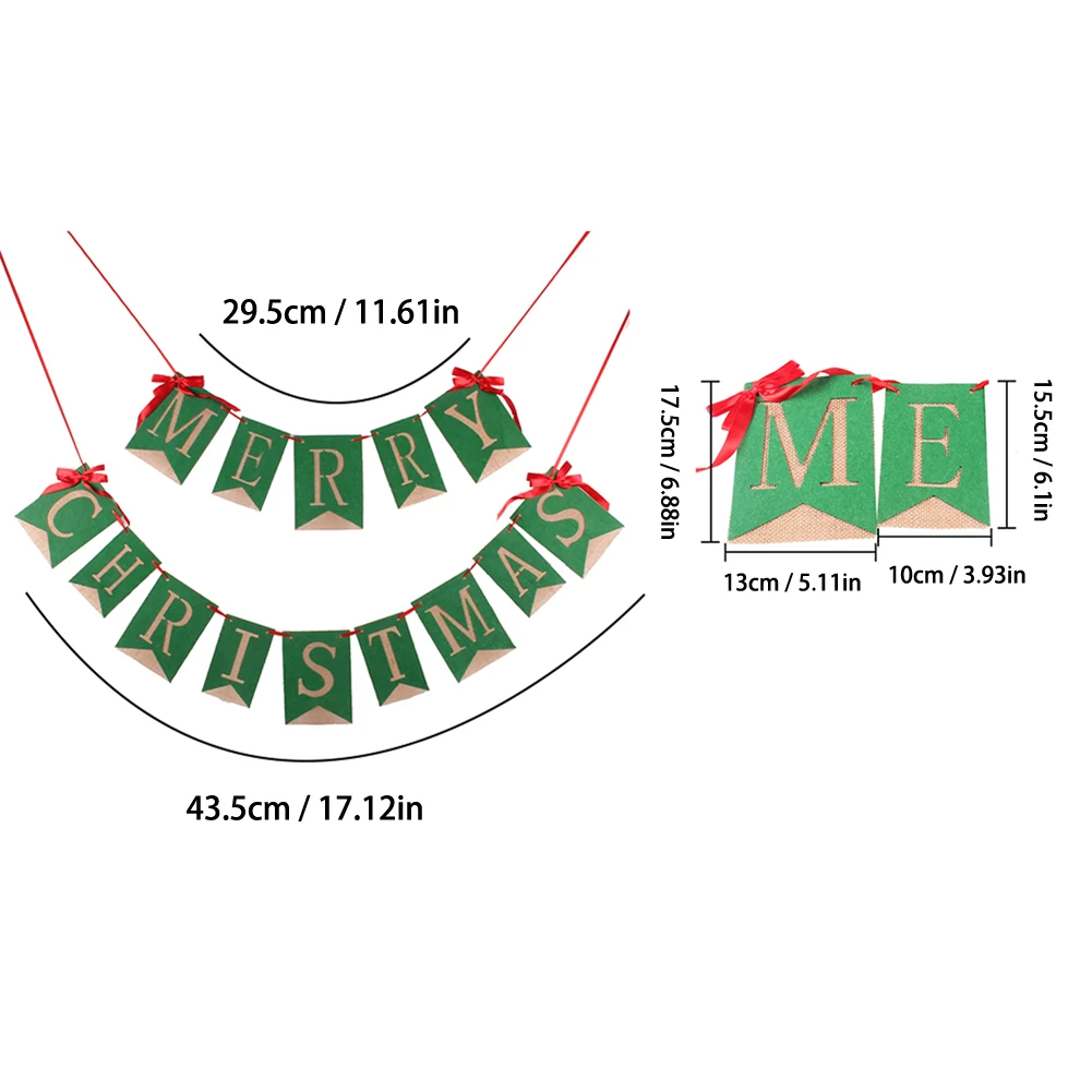 Праздничный Рождественский баннер из мешковины | Дом и сад