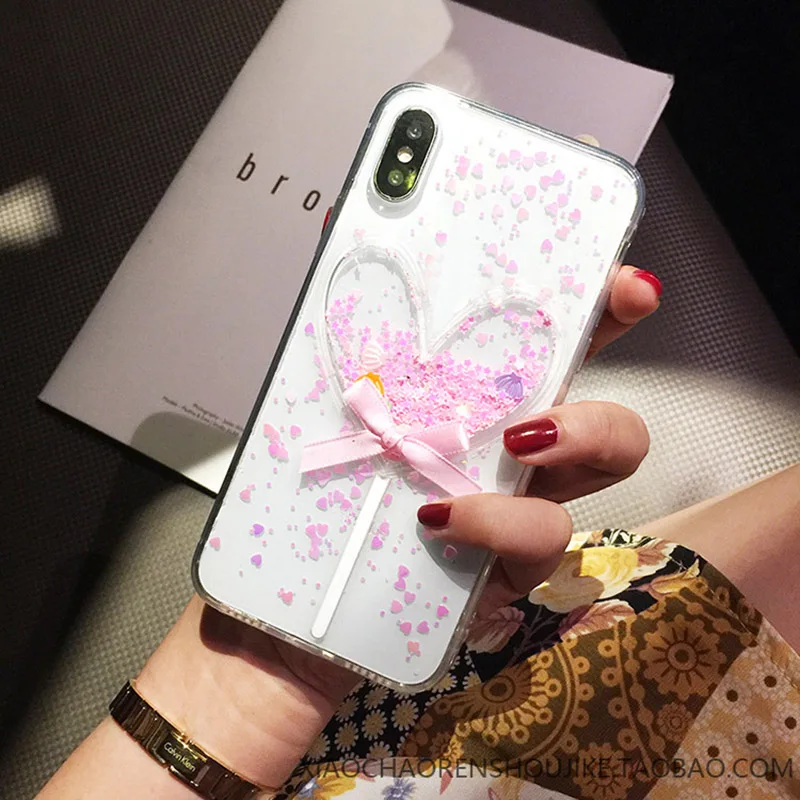 Cases For Samsung Galaxy A10 A20 A30 A40 A50 A60 A70 M10 M20 Fashion Glitter moving star Heart candy transparent phone bag capa |