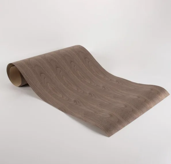 

2pcs L:2.5Meters Width:60cm Thickness:0.3mm Natural black walnut mountain stripes wide non stitching veneer