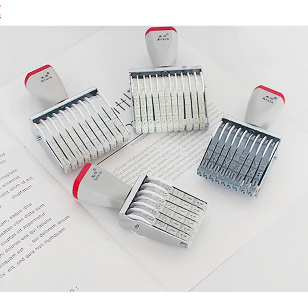 Цифровой печатный ролик с цифрами печать даты регулируемый штамп для