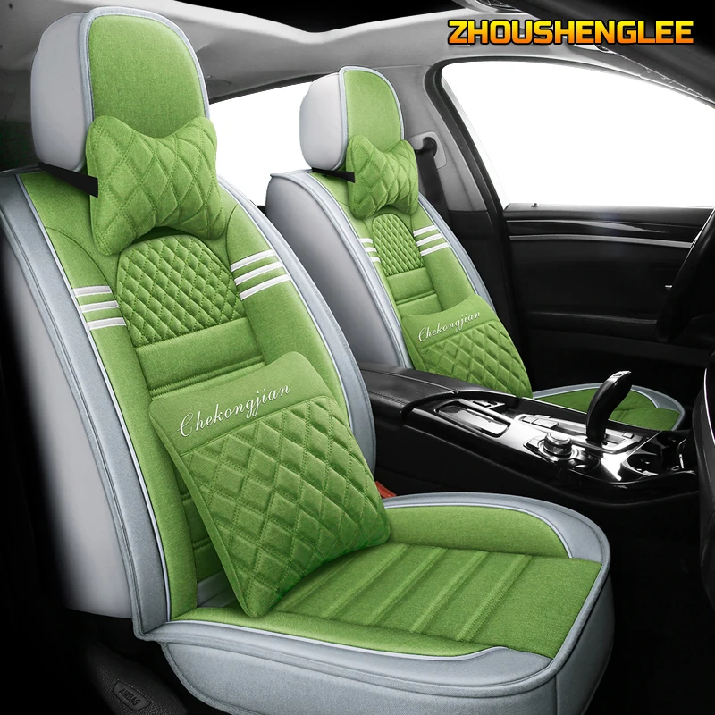 

ZHOUSHENGLEE FLAX car sear cover For bmw x1 e84 x2 x3 x4 x5 x6 e30 e34 e36 e39 e46 e60 e90 f10 f30 1/2/3/4/5 Series car seats
