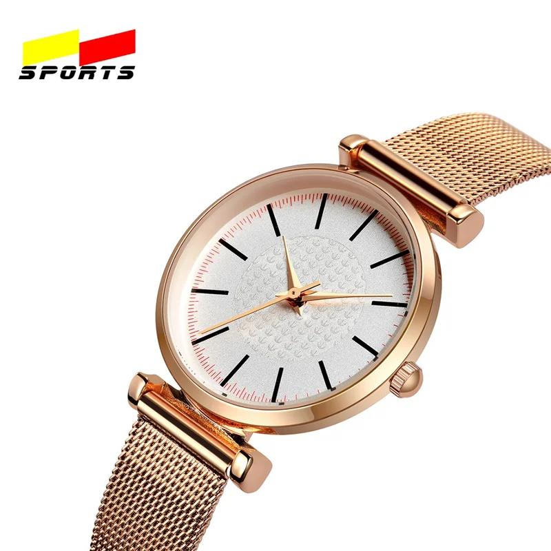 Спортивные женские часы QW Роскошные Кварцевые ручной работы из кожи недорогие