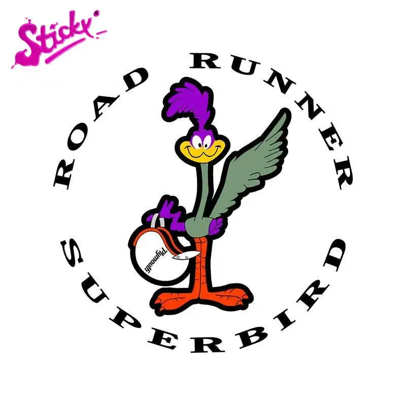 

STICKY Wile E Coyote And Road Runner Anime Car Sticker Decal Decor Motorcycle Off-road Laptop Trunk Guitar PVC Vinyl Sticker